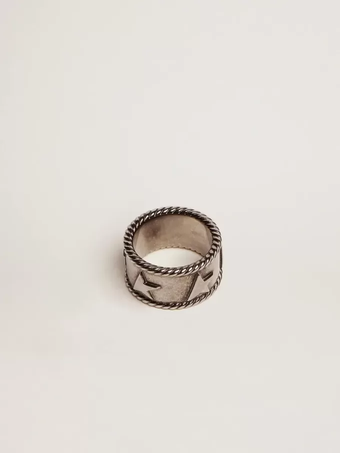 Anillo de banda en color plata antigua Anillo de banda en color plata antigua
