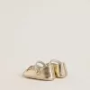 Bailarinas Sofi Baby en piel metalizada dorada