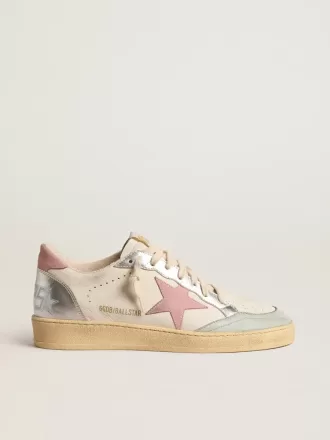 Ball Star con estrella de ante rosa e inserciones de piel metalizada