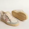 Ball Star con estrella de ante rosa e inserciones de piel metalizada