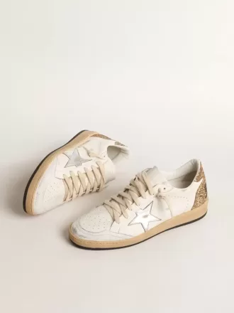 Ball Star con estrella de piel metalizada y lengüeta con purpurina en el talón