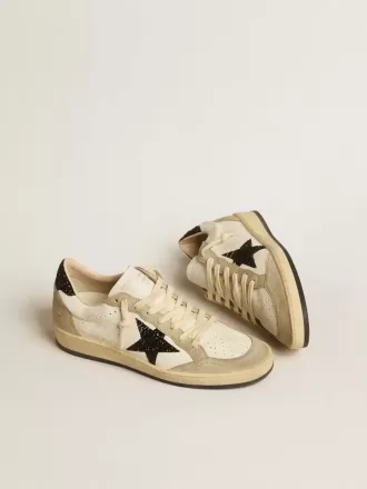 Ball Star en napa y ante con estrella negra brillante y lengüeta en el talón