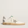 Ball Star en piel napa con estrella y lengüeta en el talón de nubuck gris Ball Star en piel napa con estrella y lengüeta en el talón de nubuck gris