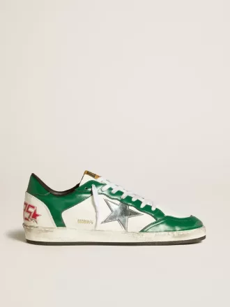 Ball Star LAB para hombre en piel verde y blanca con estrella plateada