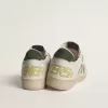 Ball Star LTD en malla y piel napa con estrella de piel gris y lengüeta del talón de ante verde Ball Star LTD en malla y piel napa con estrella de piel gris y lengüeta del talón de ante verde