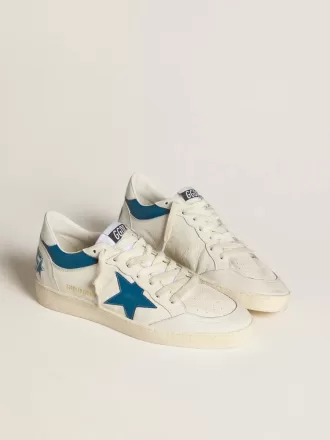 Ball Star LTD en napa con estrella de cuero turquesa y lengüeta blanca en el talón Ball Star LTD en napa con estrella de cuero turquesa y lengüeta blanca en el talón