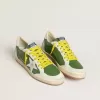 Ball Star LTD en piel napa verde con estrella de ante blanco y lengüeta del talón en piel plateada metalizada Ball Star LTD en piel napa verde con estrella de ante blanco y lengüeta del talón en piel plateada metalizada