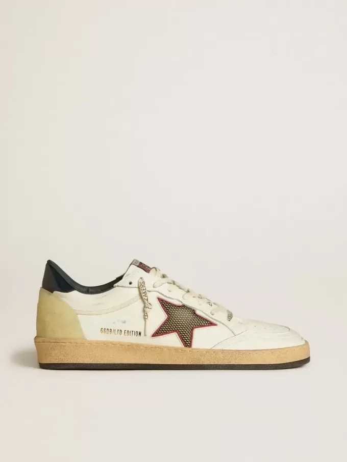 Ball Star LTD para hombre con estrella de malla y lengüeta de cuero azul medianoche en el talón Ball Star LTD para hombre con estrella de malla y lengüeta de cuero azul medianoche en el talón