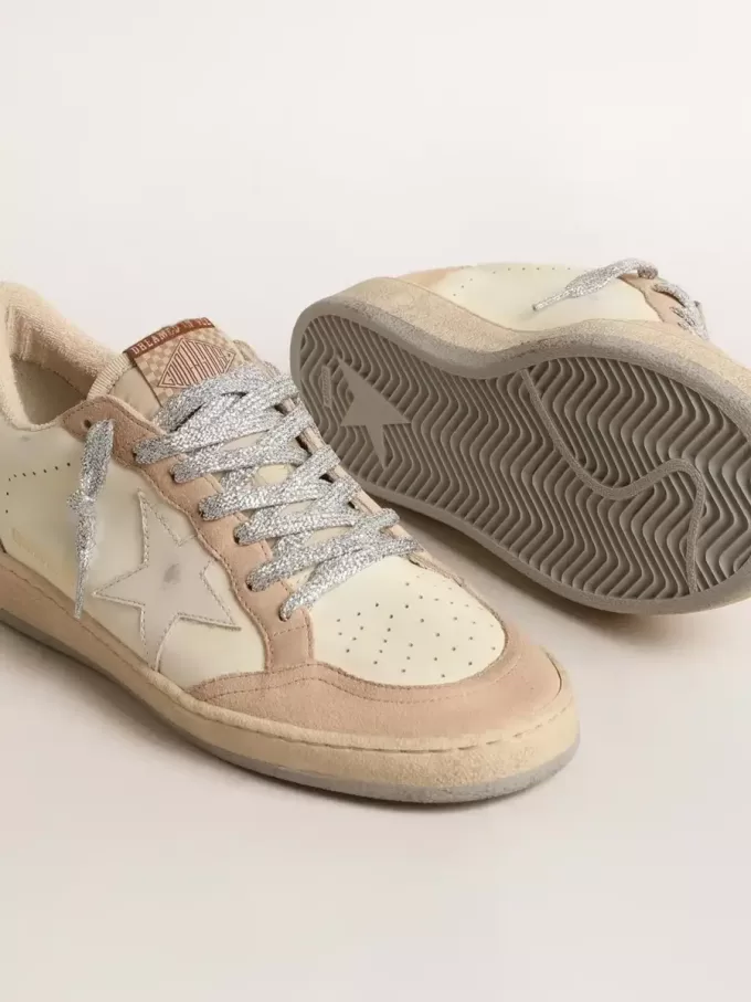 Ball Star LTD para mujer con estrella blanca y lengüeta de cuero burdeos en el talón Ball Star LTD para mujer con estrella blanca y lengüeta de cuero burdeos en el talón