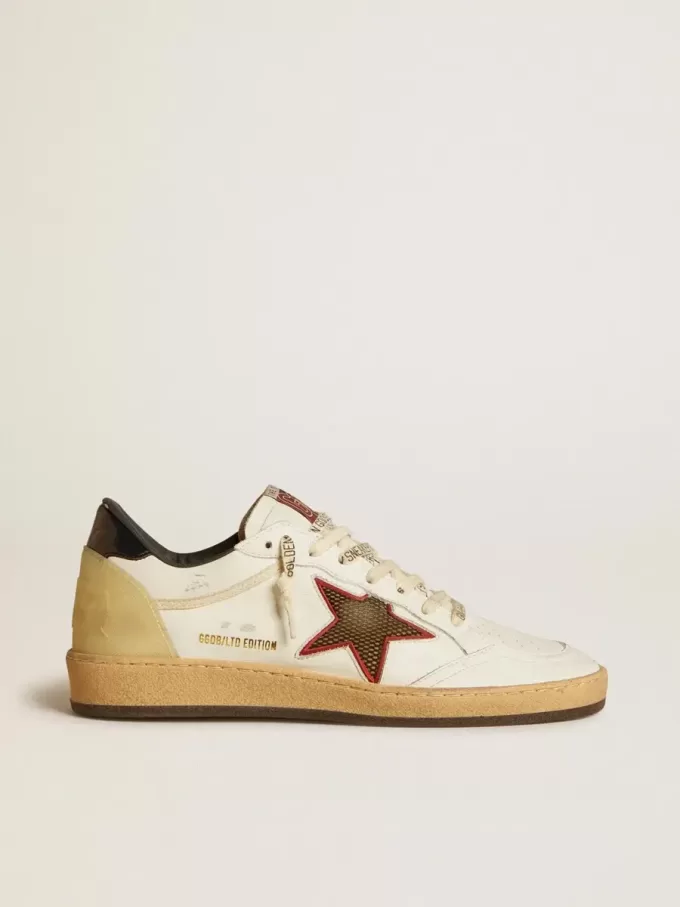 Ball Star LTD para mujer con estrella de malla y lengüeta de cuero azul medianoche en el talón Ball Star LTD para mujer con estrella de malla y lengüeta de cuero azul medianoche en el talón
