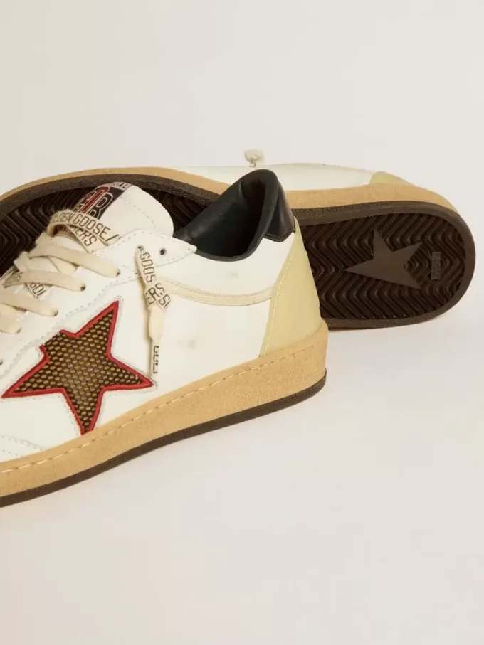 Ball Star LTD para mujer con estrella de malla y lengüeta de cuero azul medianoche en el talón Ball Star LTD para mujer con estrella de malla y lengüeta de cuero azul medianoche en el talón