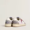 Ball Star LTD para mujer en nailon lila con estrella de cuero blanco e inserciones de ante Ball Star LTD para mujer en nailon lila con estrella de cuero blanco e inserciones de ante