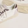 Ball Star LTD para mujer en napa con estrella de cuero laminado platino y lengüeta del talón en nubuck burdeos Ball Star LTD para mujer en napa con estrella de cuero laminado platino y lengüeta del talón en nubuck burdeos