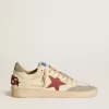 Ball Star LTD para mujer en napa con estrella de cuero y lengüeta de ante plateado en el talón Ball Star LTD para mujer en napa con estrella de cuero y lengüeta de ante plateado en el talón