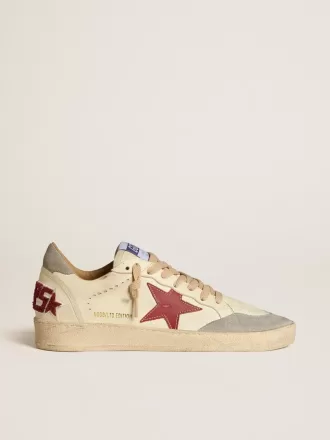 Ball Star LTD para mujer en napa con estrella de cuero y lengüeta de ante plateado en el talón