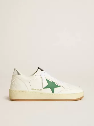 Ball Star para hombre con estrella de cuero verde y lengüeta metálica en el talón Ball Star para hombre con estrella de cuero verde y lengüeta metálica en el talón