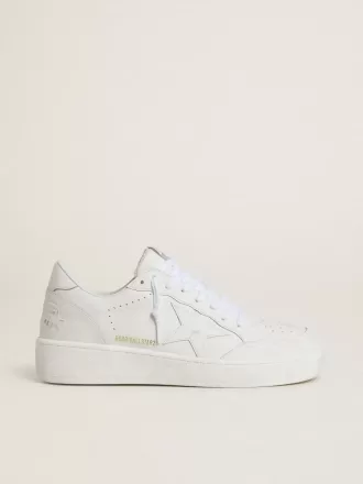 Ball Star para hombre con estrella y lengüeta en el talón de cuero blanco Ball Star para hombre con estrella y lengüeta en el talón de cuero blanco