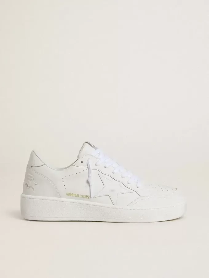 Ball Star para hombre con estrella y lengüeta en el talón de cuero blanco Ball Star para hombre con estrella y lengüeta en el talón de cuero blanco