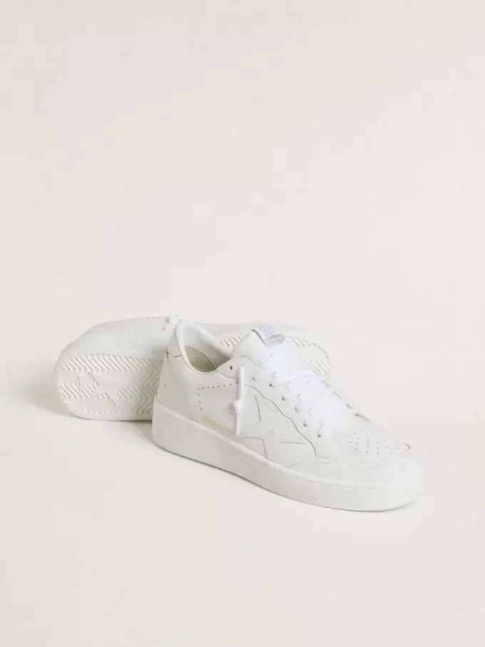 Ball Star para hombre con estrella y lengüeta en el talón de cuero blanco Ball Star para hombre con estrella y lengüeta en el talón de cuero blanco