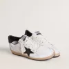 Ball Star para hombre en napa blanca con estrella negra Ball Star para hombre en napa blanca con estrella negra