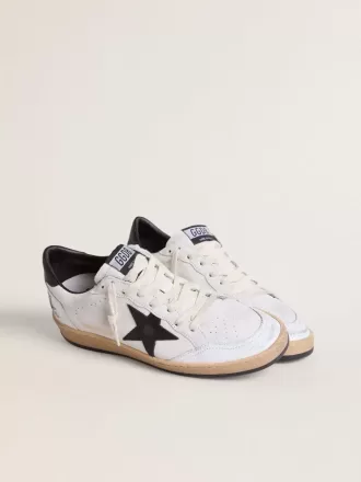 Ball Star para hombre en napa blanca con estrella negra Ball Star para hombre en napa blanca con estrella negra