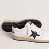 Ball Star para hombre en napa blanca con estrella negra Ball Star para hombre en napa blanca con estrella negra
