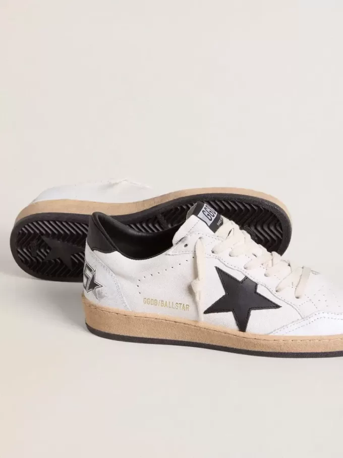 Ball Star para hombre en napa blanca con estrella negra Ball Star para hombre en napa blanca con estrella negra
