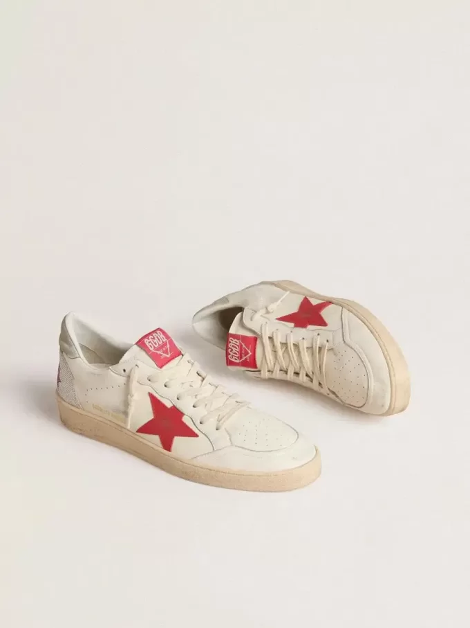 Ball Star para hombre para San Valentín con estrella de cuero rojo y letras Swarovski rojas Ball Star para hombre para San Valentín con estrella de cuero rojo y letras Swarovski rojas