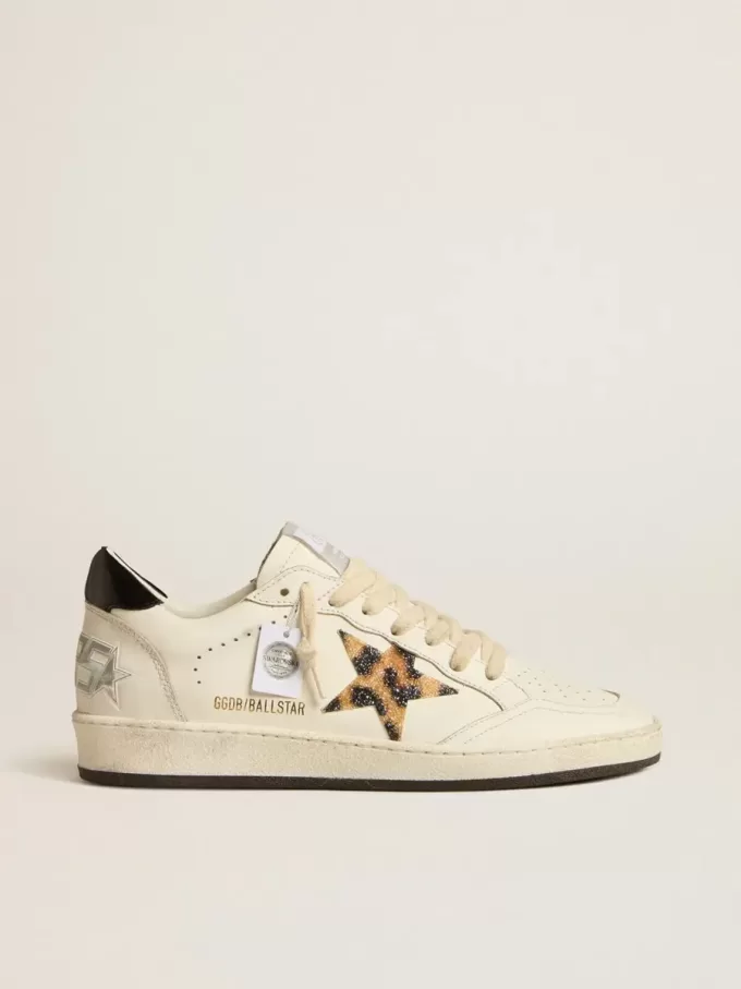Ball Star para mujer con estrella con estampado de leopardo adornada con cristal Swarovski Ball Star para mujer con estrella con estampado de leopardo adornada con cristal Swarovski