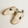Ball Star para mujer con estrella de cuero negro y lengüeta del talón de cuero verde