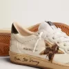 Ball Star para mujer con estrella de piel de potro con estampado de leopardo y lengüeta negra en el talón Ball Star para mujer con estrella de piel de potro con estampado de leopardo y lengüeta negra en el talón