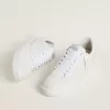 Ball Star para mujer con estrella y lengüeta en el talón de cuero blanco Ball Star para mujer con estrella y lengüeta en el talón de cuero blanco
