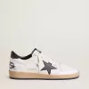 Ball Star para mujer en napa con estrella negra y lengüeta negra en el talón Ball Star para mujer en napa con estrella negra y lengüeta negra en el talón