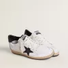 Ball Star para mujer en napa con estrella negra y lengüeta negra en el talón Ball Star para mujer en napa con estrella negra y lengüeta negra en el talón
