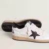 Ball Star para mujer en napa con estrella negra y lengüeta negra en el talón Ball Star para mujer en napa con estrella negra y lengüeta negra en el talón