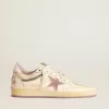 Ball Star para mujer en piel napa con estrella de TPU malva y lengüeta de cuero en el talón Ball Star para mujer en piel napa con estrella de TPU malva y lengüeta de cuero en el talón
