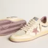 Ball Star para mujer en piel napa con estrella de TPU malva y lengüeta de cuero en el talón Ball Star para mujer en piel napa con estrella de TPU malva y lengüeta de cuero en el talón