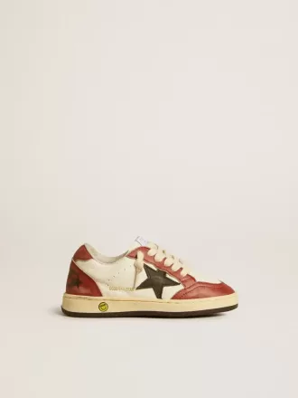Ball Star Young en napa con estrella negra e inserciones de cuero rojo