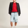 Bermudas de denim para hombre con efecto desgastado Bermudas de denim para hombre con efecto desgastado