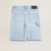 Bermudas de denim para hombre con efecto desgastado Bermudas de denim para hombre con efecto desgastado