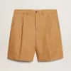 Bermudas de hombre en algodón beige Bermudas de hombre en algodón beige