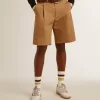 Bermudas de hombre en algodón beige Bermudas de hombre en algodón beige