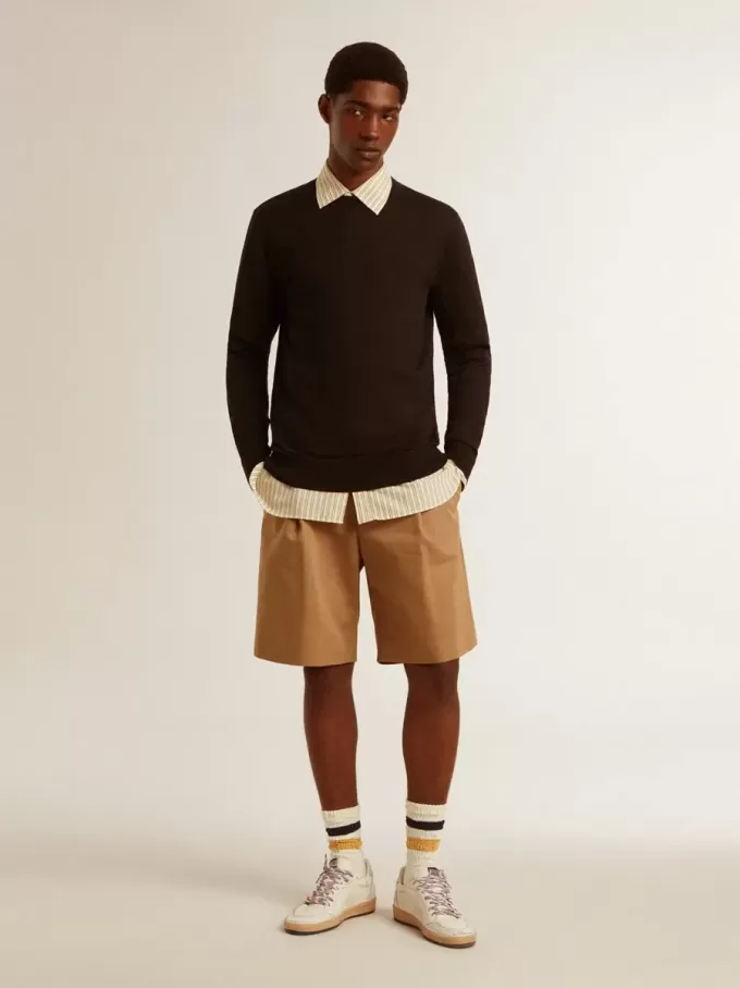 Bermudas de hombre en algodón beige Bermudas de hombre en algodón beige