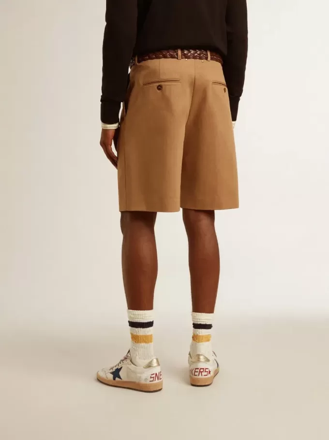 Bermudas de hombre en algodón beige Bermudas de hombre en algodón beige