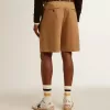 Bermudas de hombre en algodón beige Bermudas de hombre en algodón beige