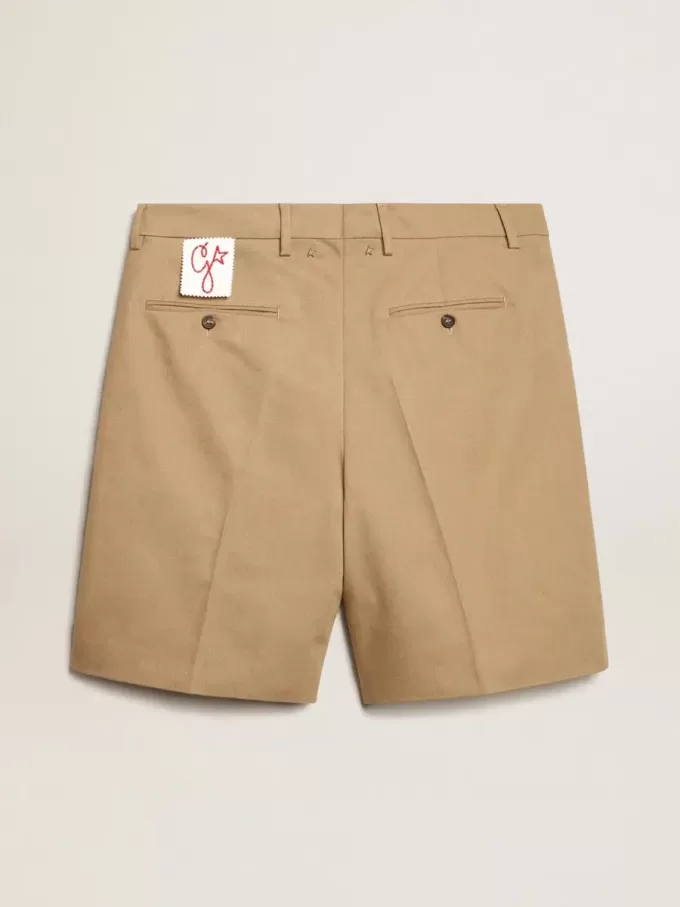 Bermudas de hombre en algodón beige Bermudas de hombre en algodón beige