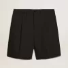 Bermudas de hombre en algodón negro Bermudas de hombre en algodón negro