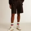 Bermudas de hombre en algodón negro Bermudas de hombre en algodón negro