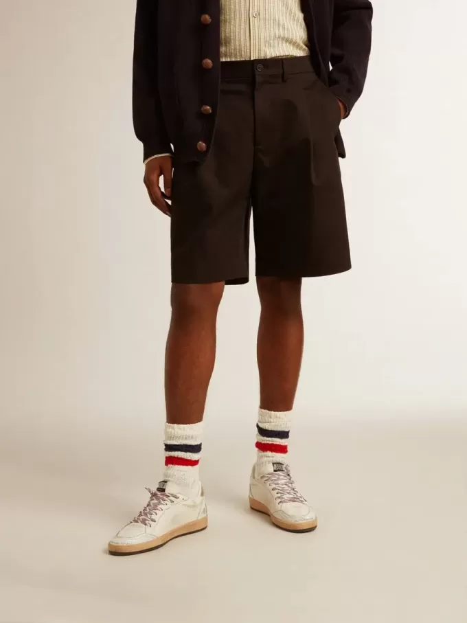Bermudas de hombre en algodón negro Bermudas de hombre en algodón negro