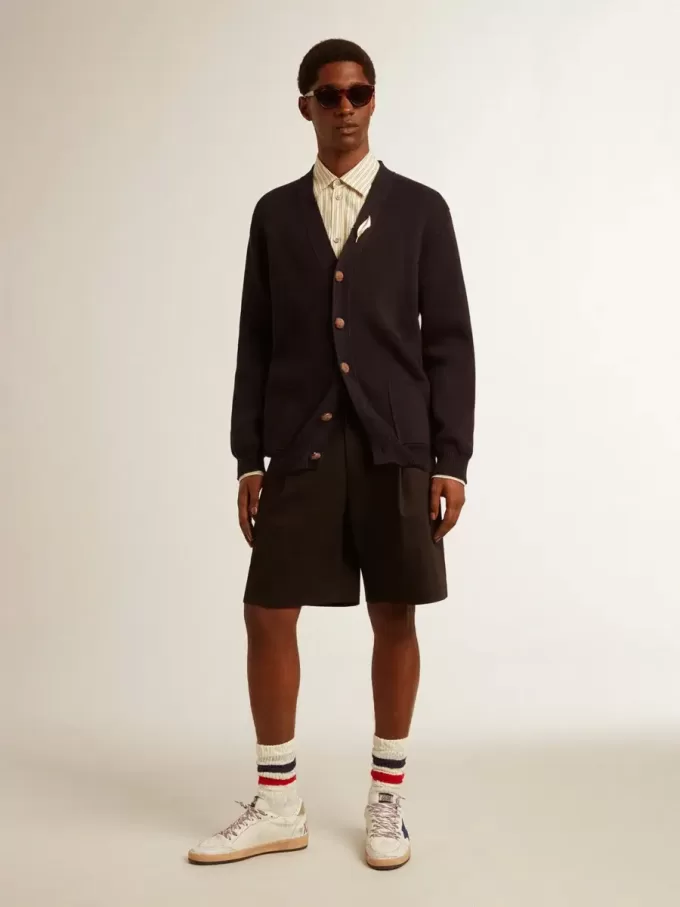 Bermudas de hombre en algodón negro Bermudas de hombre en algodón negro
